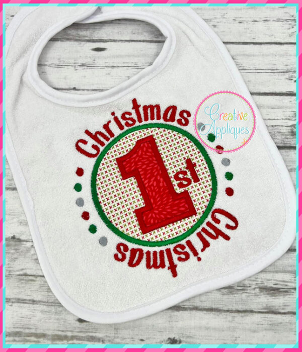 1st Christmas Applique Design