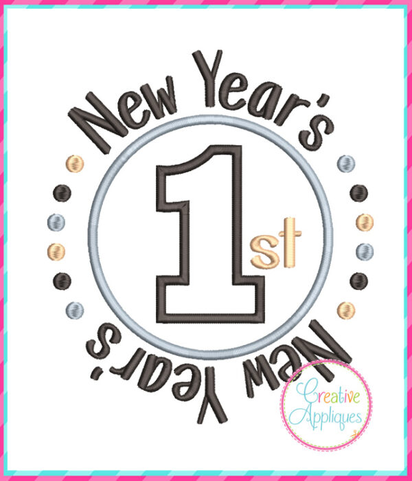 1st New Years Applique Design - Image 2