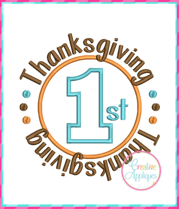 1st Thanksgiving Applique Design - Image 2