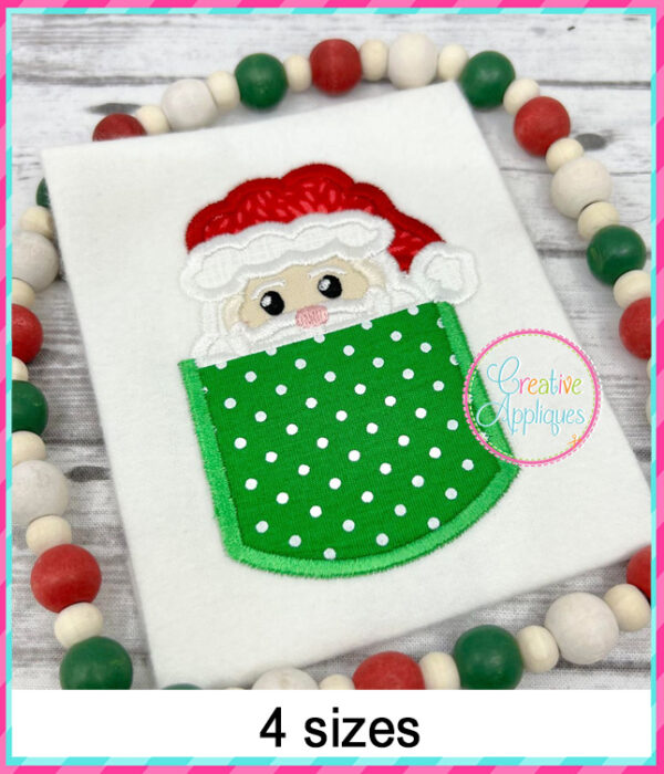 Santa Pocket Applique Design Set - Image 6