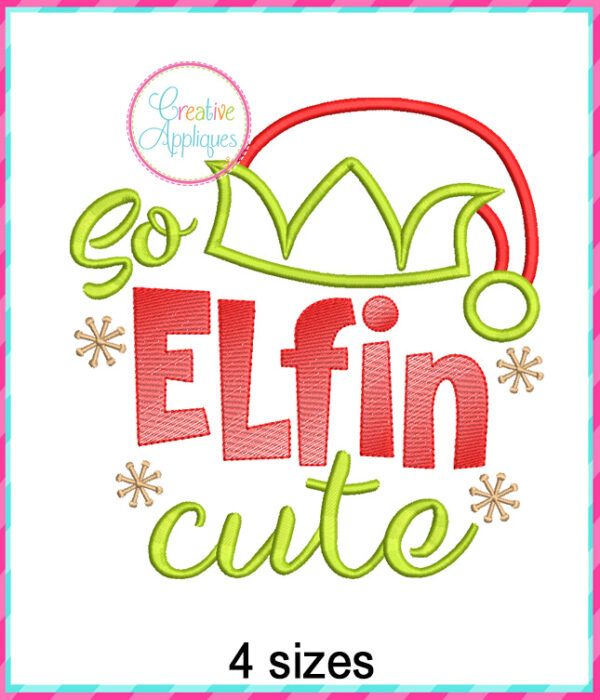 So Elfin Cute Applique Design - Image 2