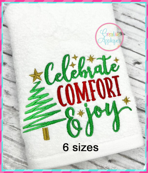 Celebrate Comfort and Joy Embroidery Design - Image 2