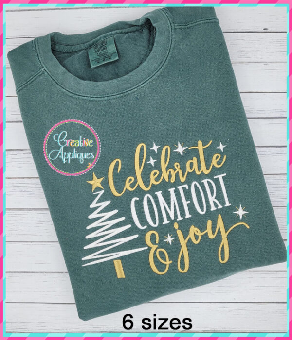 Celebrate Comfort and Joy Embroidery Design - Image 4