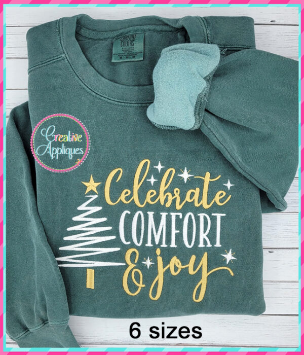 Celebrate Comfort and Joy Embroidery Design - Image 5