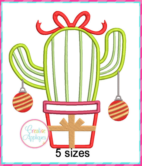 STORE PURCHASE - Cactus Christmas Applique Design Set - Image 10