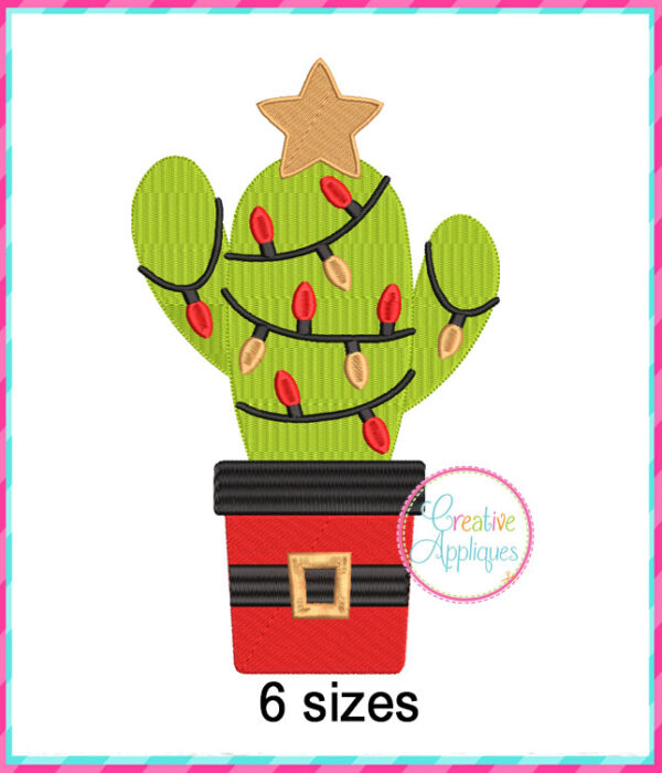 Cactus Christmas Embroidery Design Set - Image 11