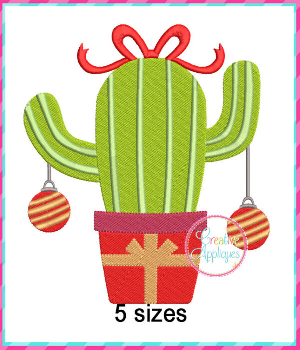 Cactus Christmas Embroidery Design Set - Image 10