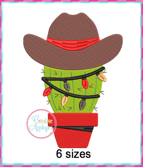 Cactus Christmas Embroidery Design Set - Image 8