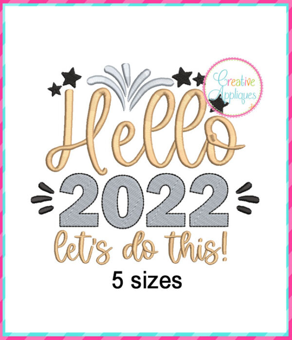 New Years Sayings Embroidery Design Set - Image 6