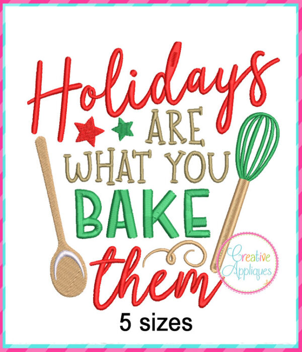 Christmas Baking Embroidery + Applique Design Set - Image 2