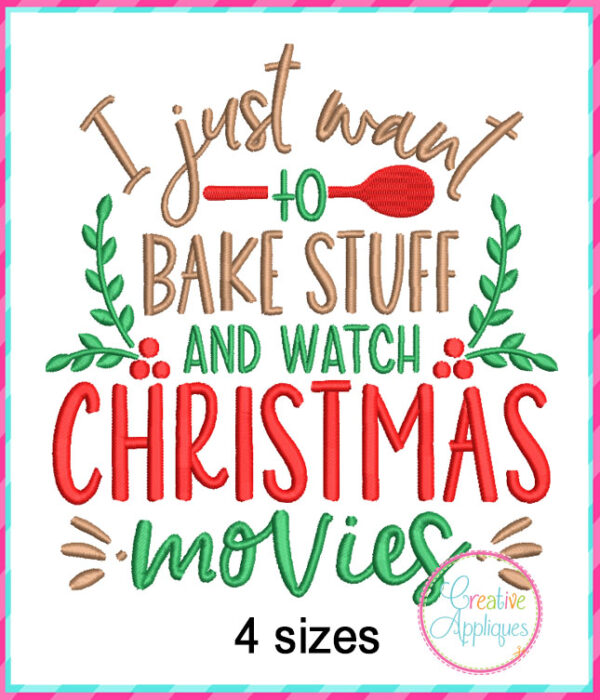 Christmas Baking Embroidery + Applique Design Set - Image 3