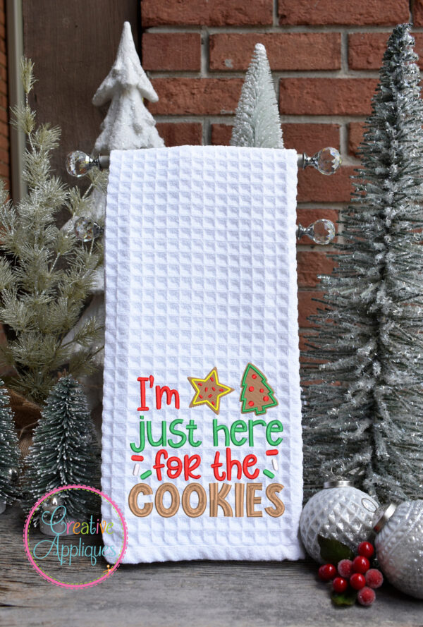 I'm Just Here For the Cookies Embroidery Design - Image 3