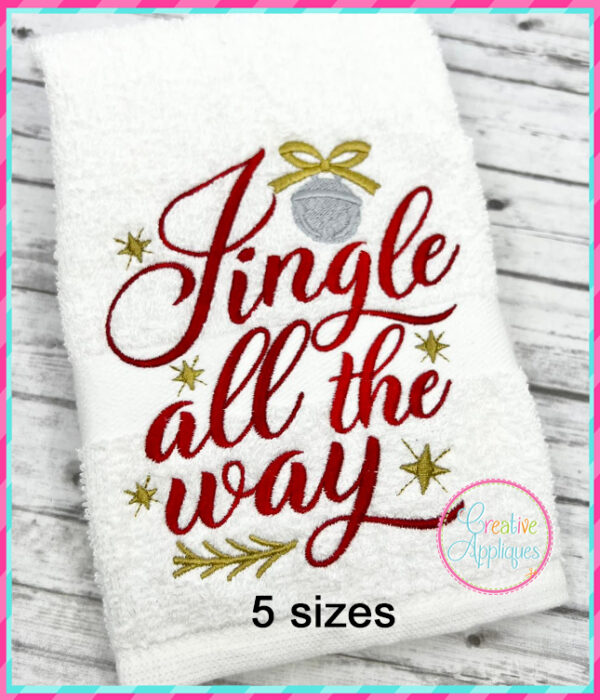 Jingle all the way Embroidery Design - Image 2