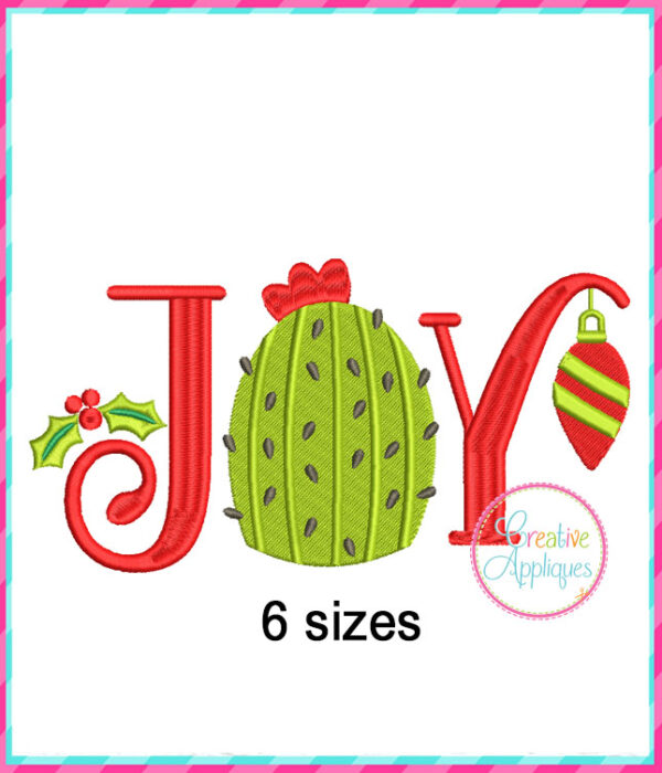 Cactus Christmas Embroidery Design Set - Image 7