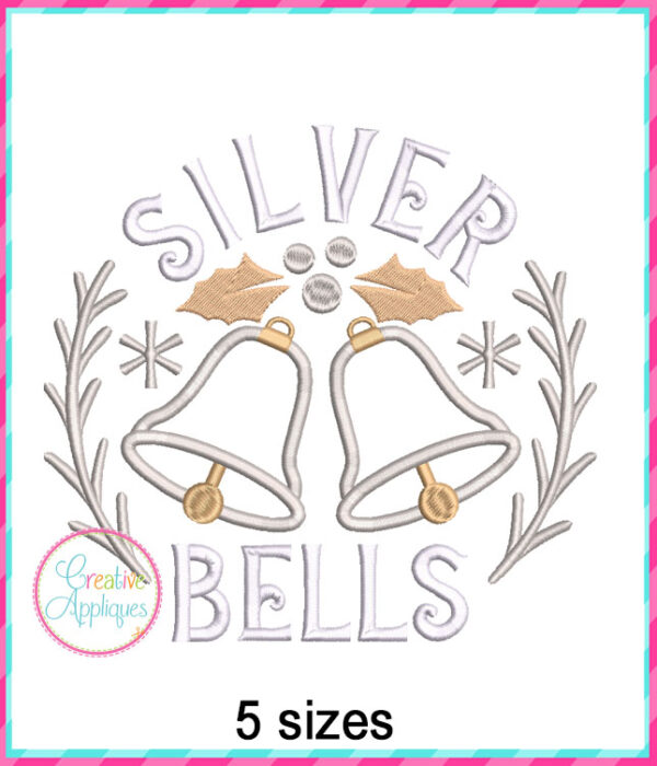 Silver Bells Applique Design - Image 5