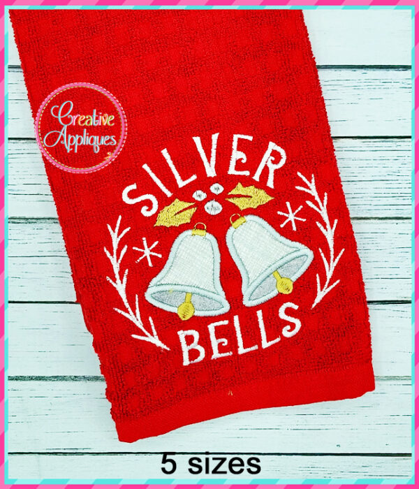 Silver Bells Applique Design - Image 2