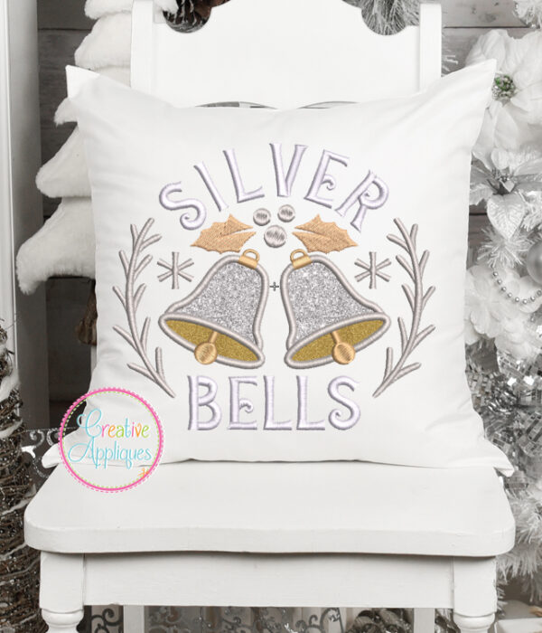 Silver and Gold Christmas Embroidery + Applique Design Set - Image 9