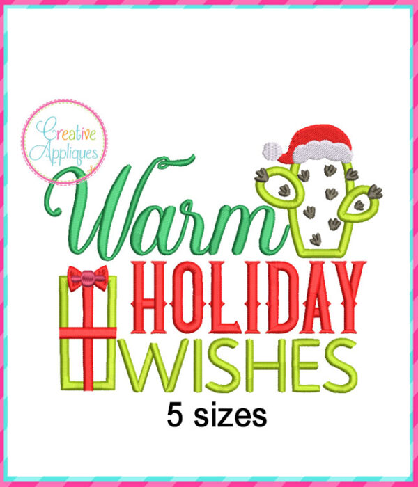 STORE PURCHASE - Cactus Christmas Applique Design Set - Image 2