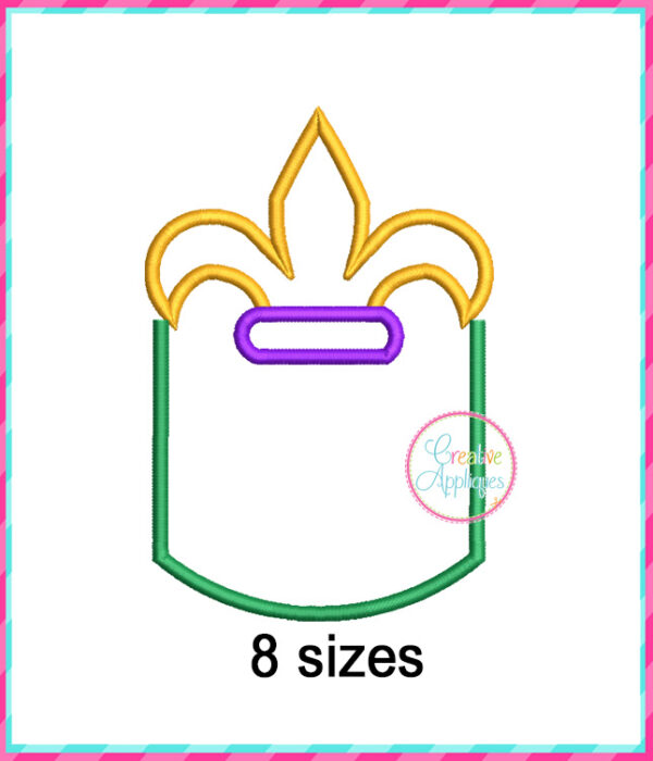 Fleur De Lis Pocket Applique Design Set - Image 5