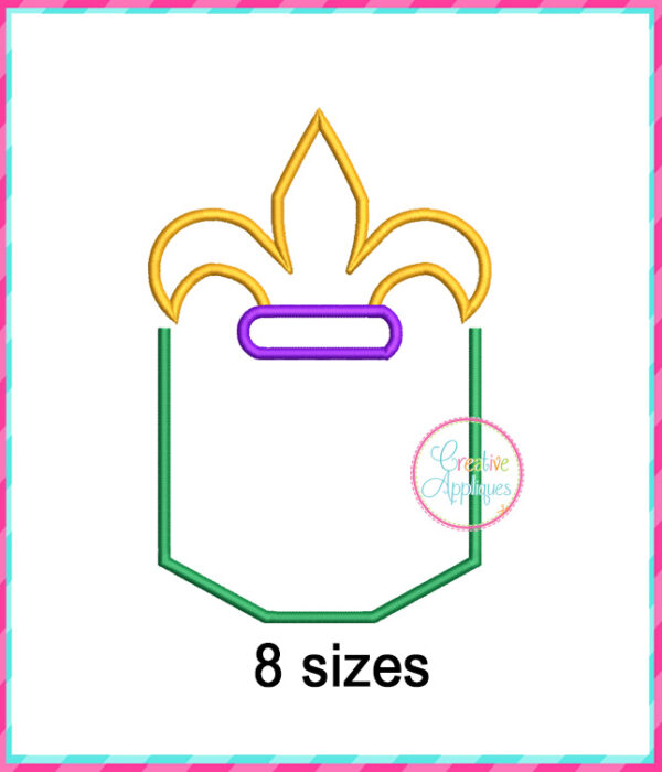 Fleur De Lis Pocket Applique Design Set - Image 3