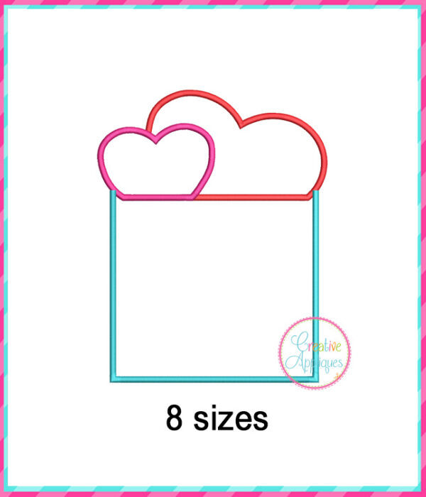 Heart Pocket Applique Design Flat - Image 2