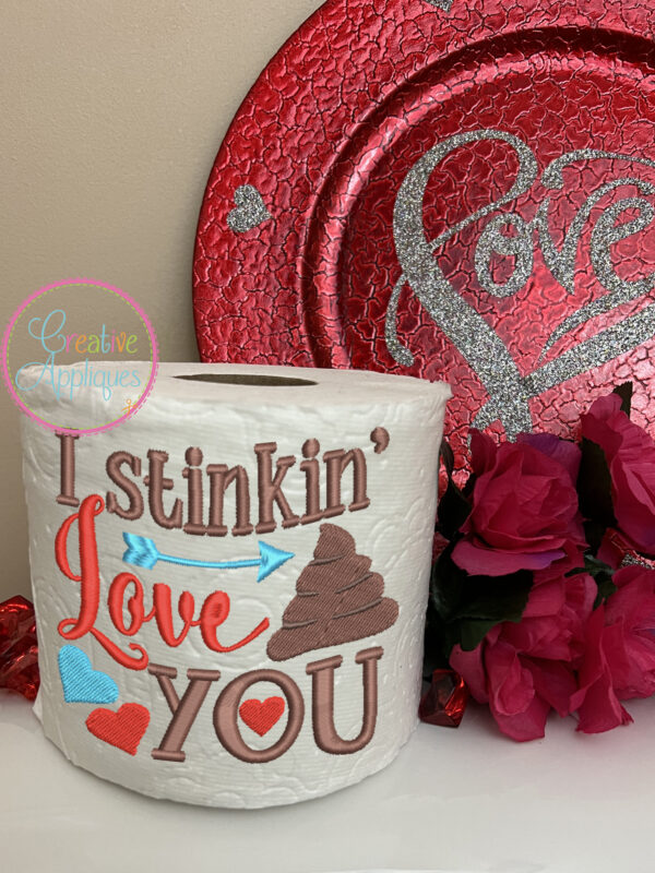 Snarky Toilet Paper Valentine Embroidery Design Set - Image 5