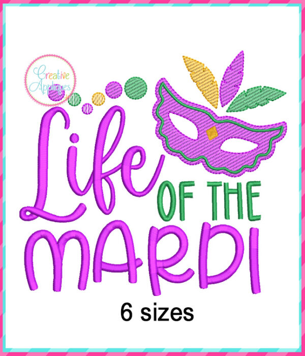 Sketch Stitch Life of the Mardi Embroidery Design