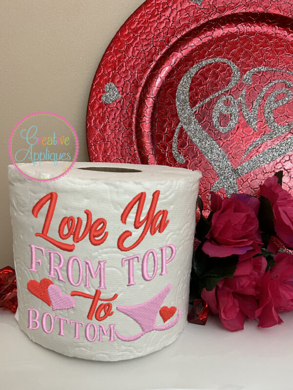 Snarky Toilet Paper Valentine Embroidery Design Set - Image 8