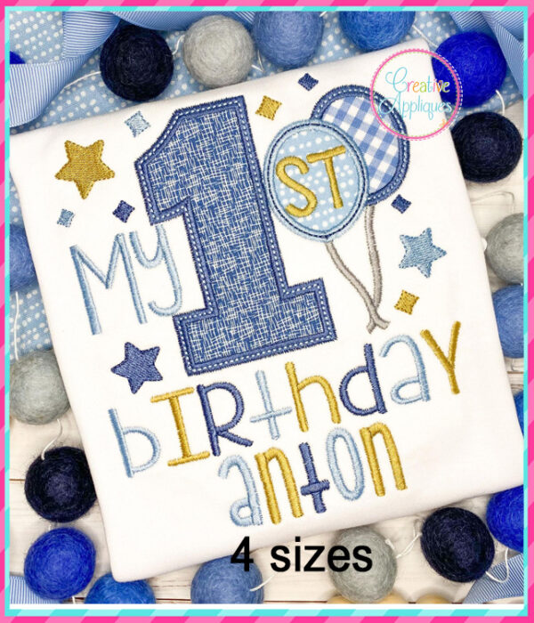 My 1st Birthday Applique