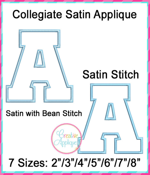 Collegiate Applique Alphabet Design - Image 3