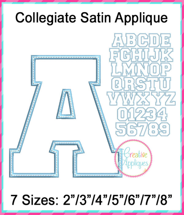 Collegiate Applique Alphabet Design - Image 5