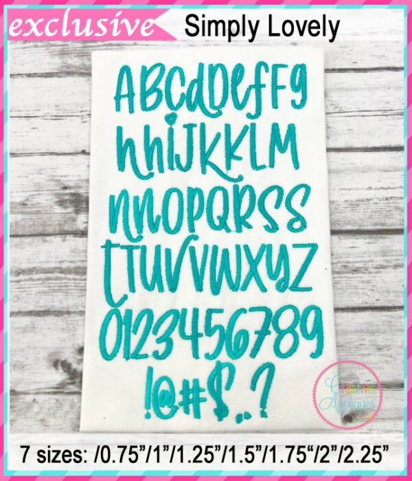 Simply Lovely Embroidery Font - Image 4