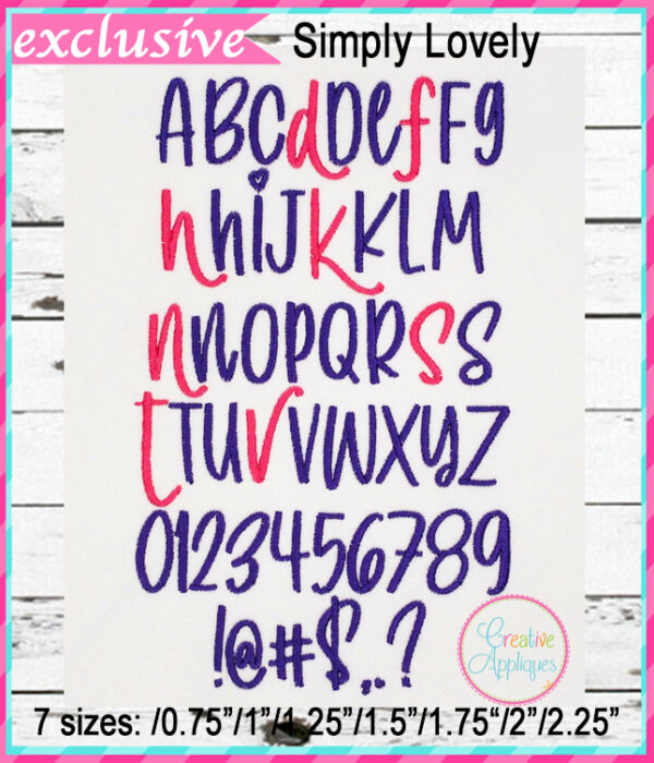 Simply Lovely Embroidery Font - Image 2