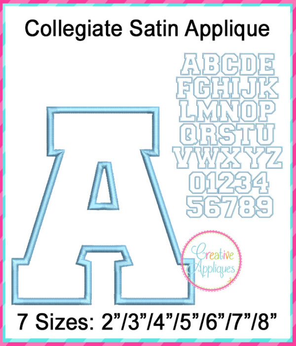 Collegiate Applique Alphabet Design - Image 4