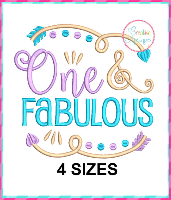 One and Fabulous Embroidery Design