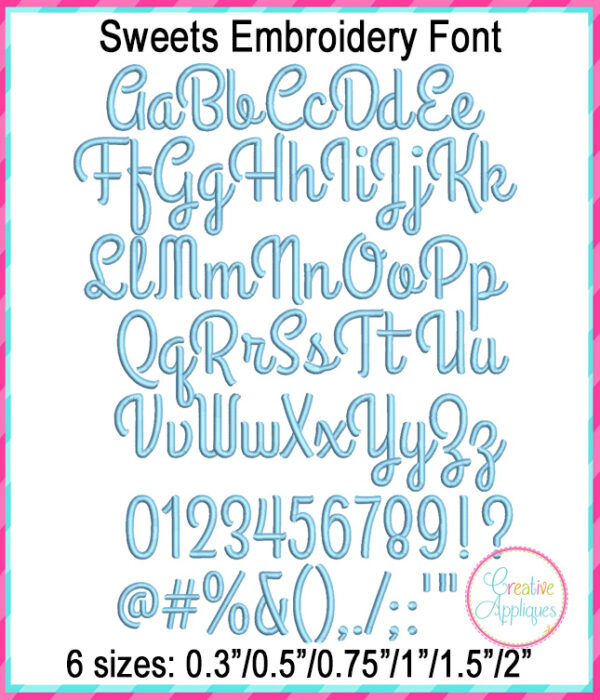 Sweets Embroidery Font - Image 3