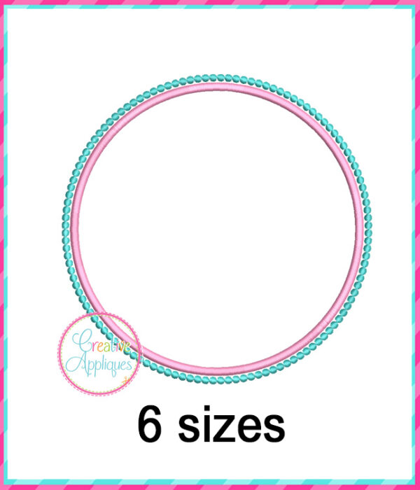 Circle Dot Frame Applique Design - Image 2