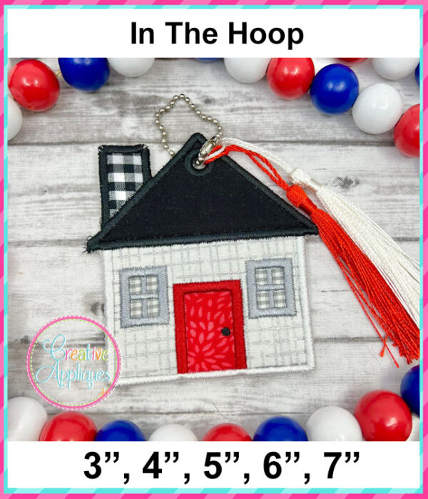 House Tag In the Hoop Embroidery Design