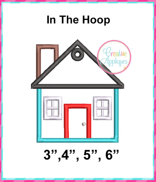 House Tag In the Hoop Embroidery Design - Image 2