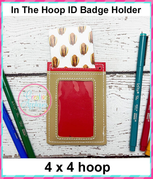 Worlds Best Teacher ID Badge Holder In The Hoop Design - Image 4