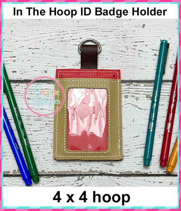 Worlds Best Teacher ID Badge Holder In The Hoop Design - Image 3