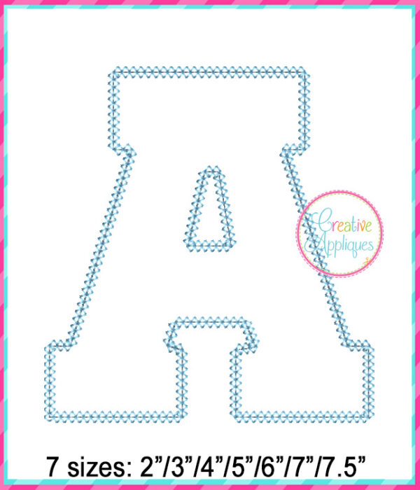 Collegiate Alphabet Applique Vintage Stitch - Image 2