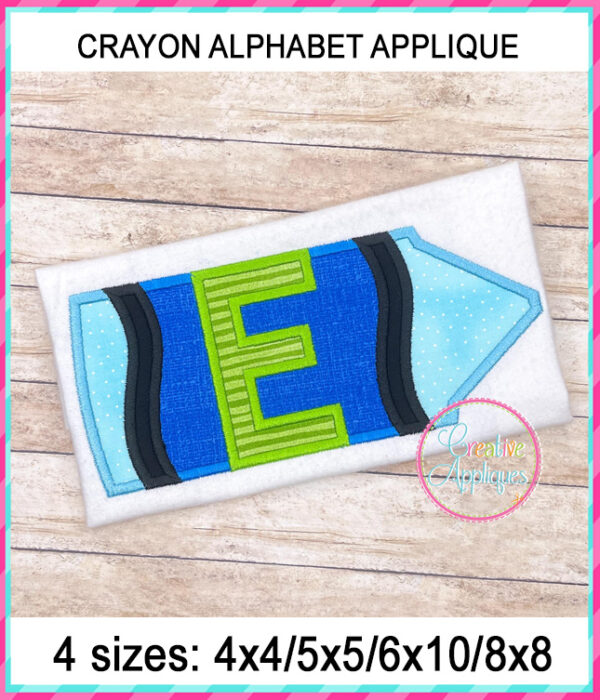 Crayon Alphabet Applique