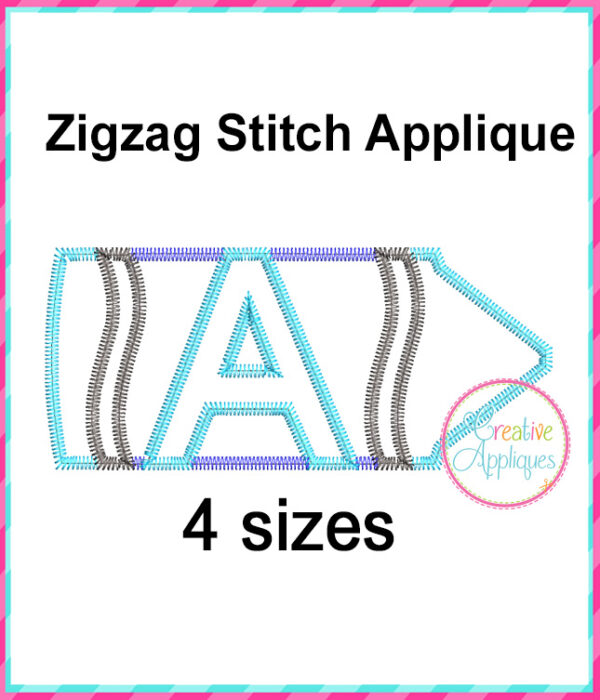 Crayon Alphabet Applique Zigzag Stitch - Image 3