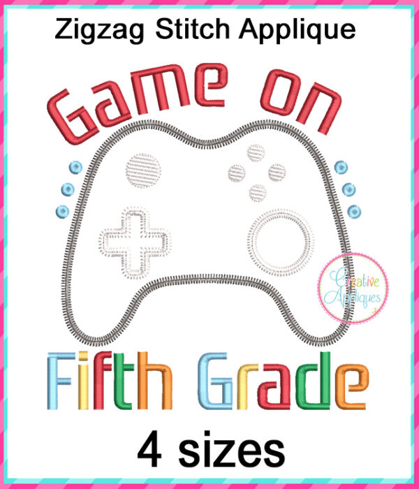 Game On Fifth Grade Applique Design - Image 2