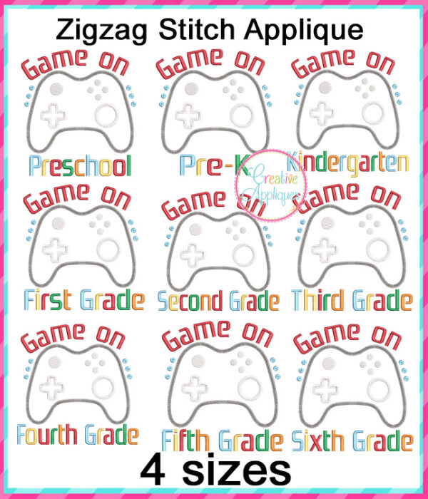 Game On Grade Applique Design Set