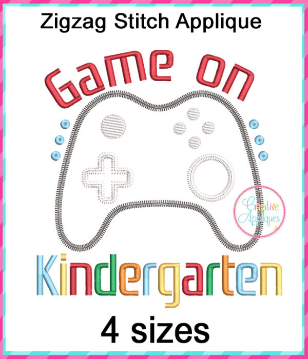 Game On Kindergarten Applique Design - Image 2