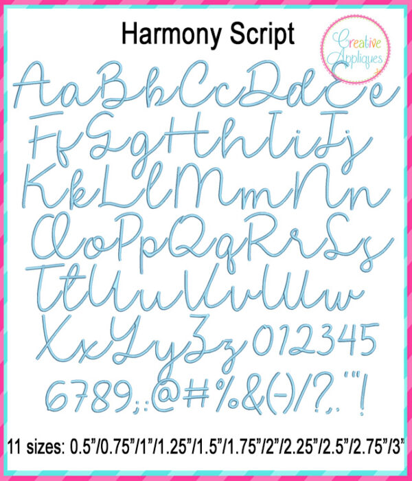 Harmony Embroidery Font - Image 2