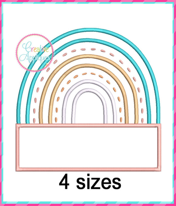 Rainbow Frame Applique Design - Image 2