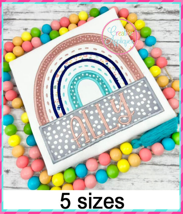 Rainbow Frame Applique Design